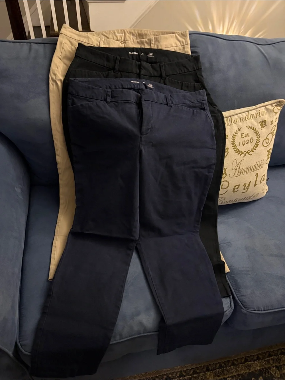 Trundle- 3 Pairs- Old Navy Men’s Pixie Chinos - Navy, Black & Khaki